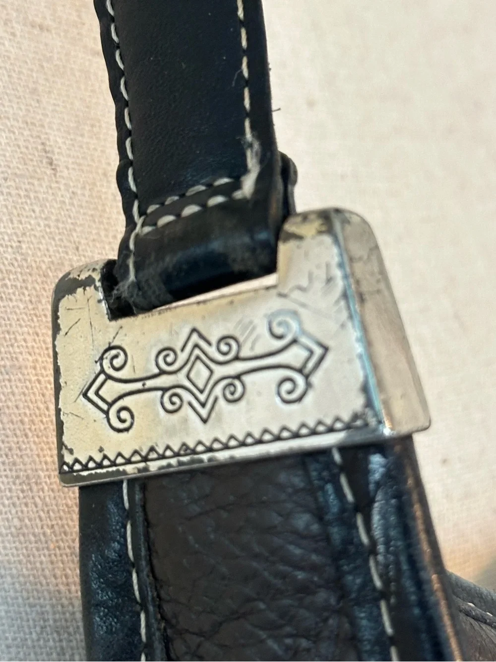 Brighton | VTG Y2K Western Two-Tone Leather Shoulder Bag